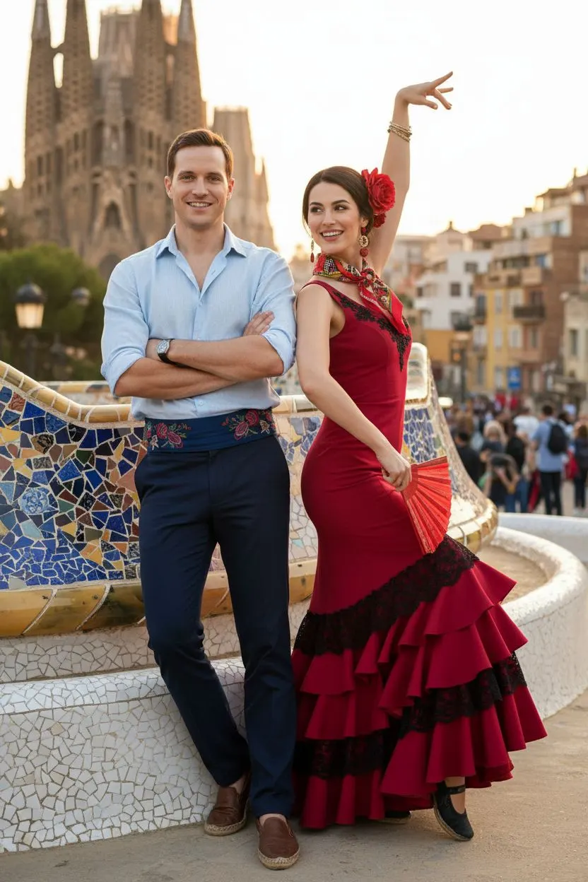 KI-Stil: Barcelona