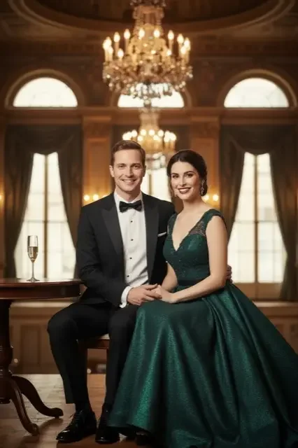 KI-Stil Black Tie Gala für die Firmen-Weihnachtsfeier