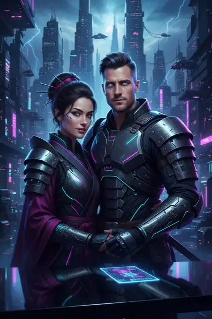 KI-Stil: Cyber Samurai