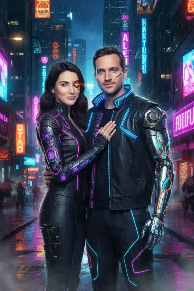 KI-Stil: Cyberpunk