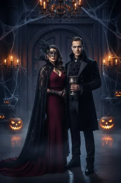 KI-Stil: Halloween-Spukhaus