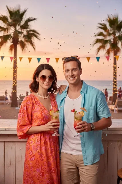 KI-Stil: Mallorca-Party