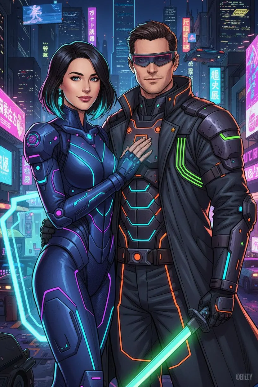KI-Stil: Neon Manga