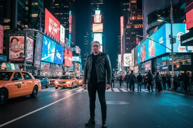 KI-Stil: Times Square
