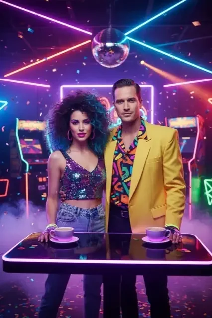 KI-Stil: 80s Party