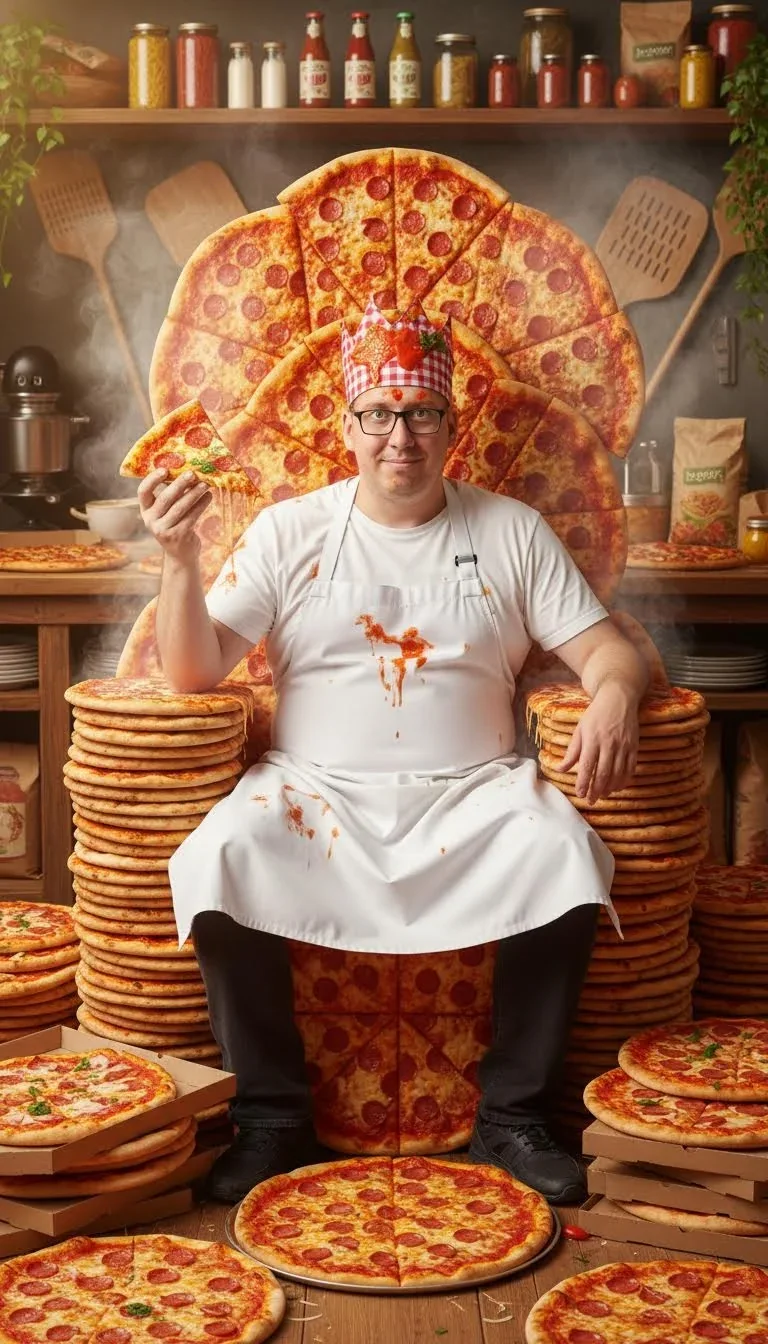 KI-Stil: Pizza Palast