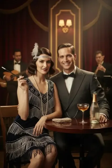KI-Stil Roaring Twenties für die Firmen-Weihnachtsfeier