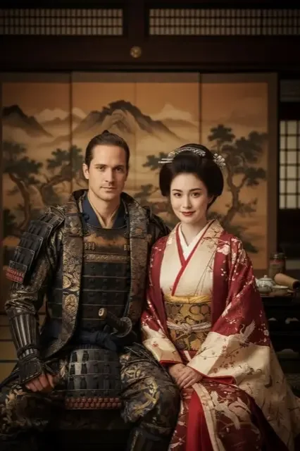 KI-Stil: Samurai Court
