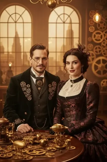 KI-Stil: Steampunk