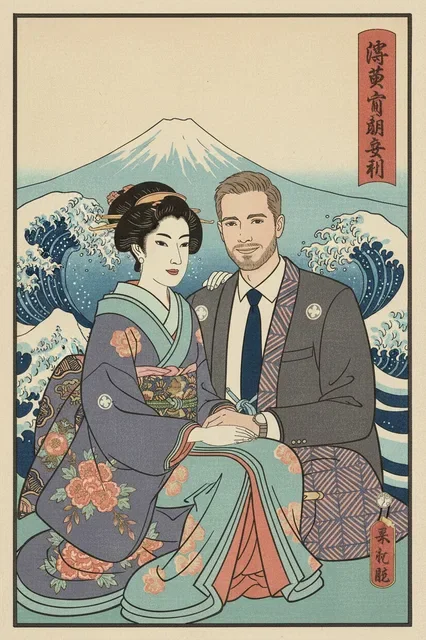 KI-Stil: Ukiyo-e Holzschnitt